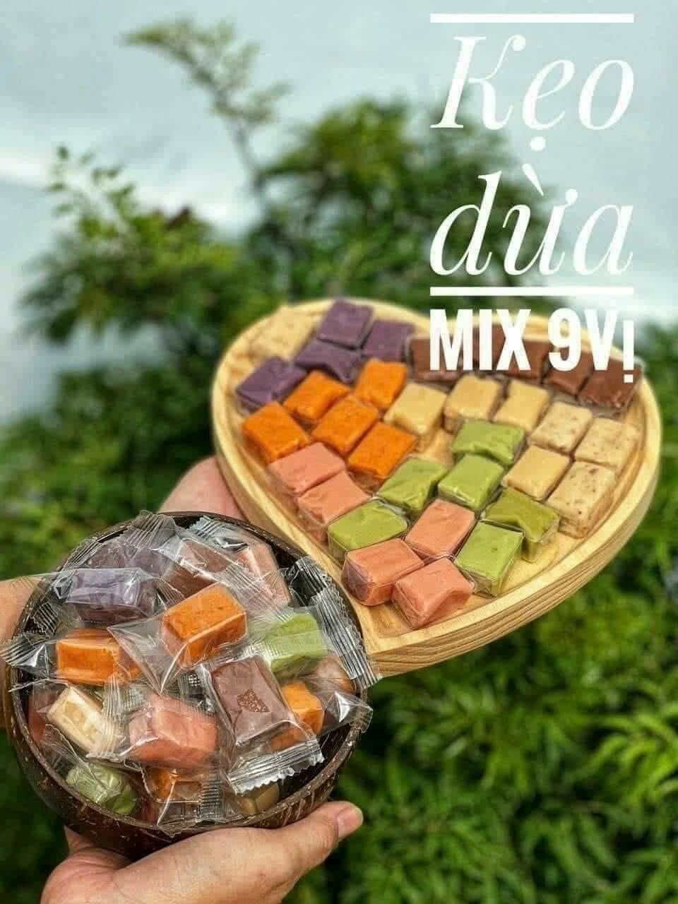 100g kẹo dừa sáp 7 màu