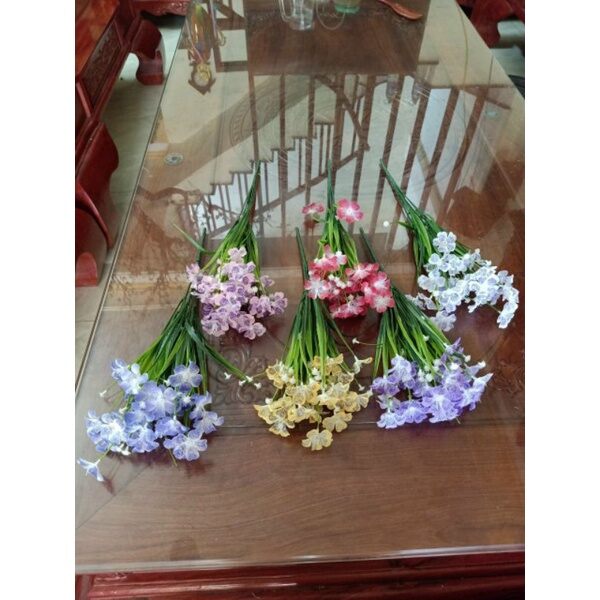 Cụm hoa thủy tiên trang trí_hoa giả, hoa lụa