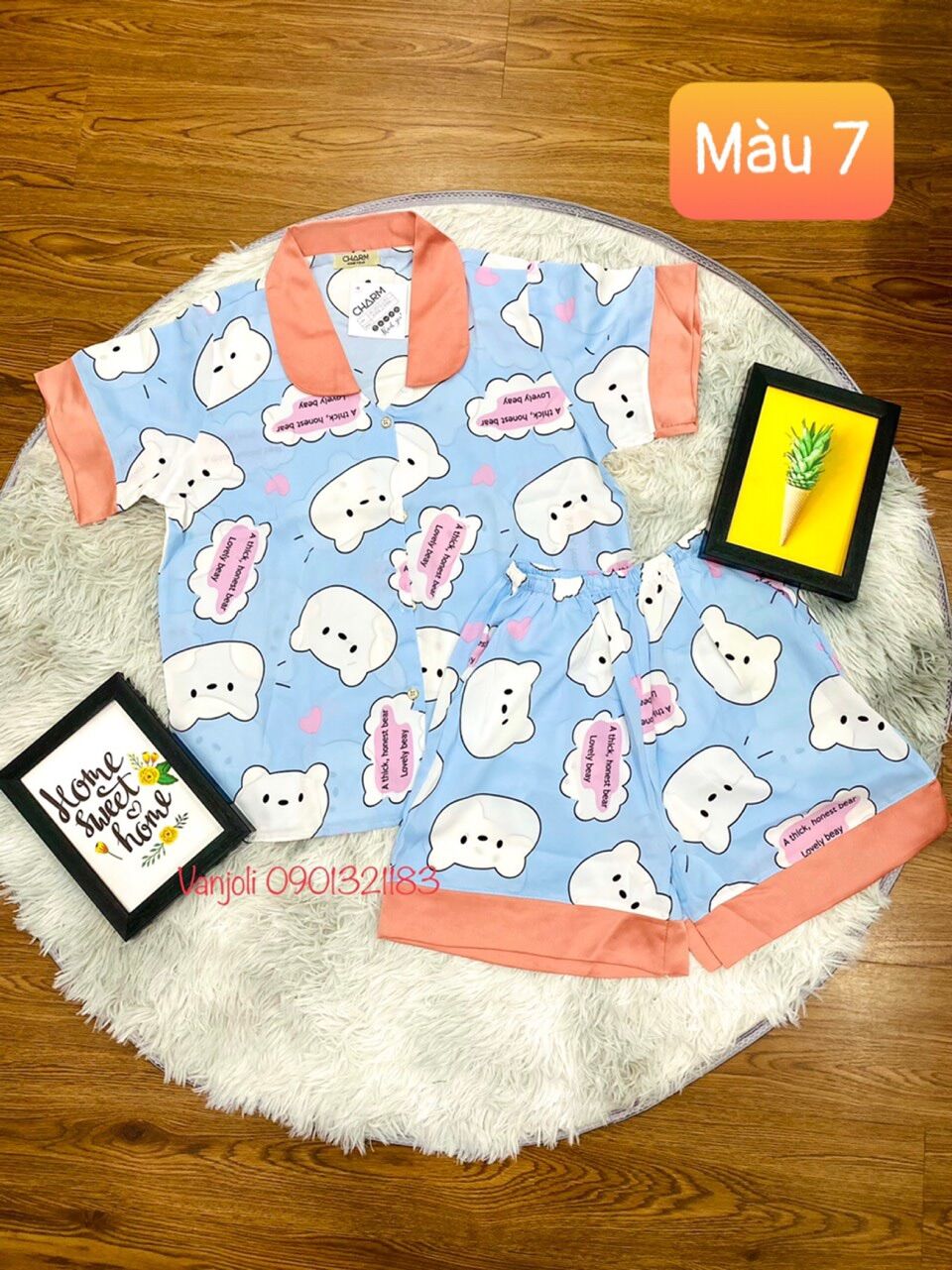 (Giá sỉ ) Sét Đồ Bộ Đùi Pijama Nữ Lụa Mango cổ sen lá