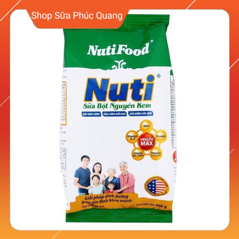 Sữa bột Nuti nguyên kem 400g - dùng cho mọi lứa tuổi