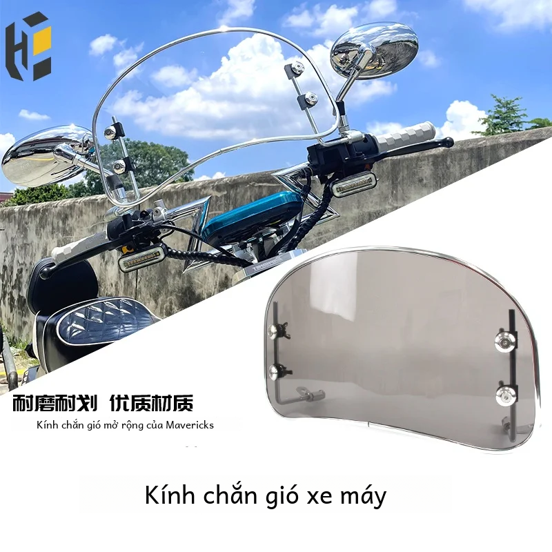 Đa Năng Kính Chắn Gió Xe Máy Retro Trước Chắn Gió Dễ Dàng Lắp Đặt Sửa Đổi Phụ Kiện Cho Xe Tay Ga E-Xe Đạp