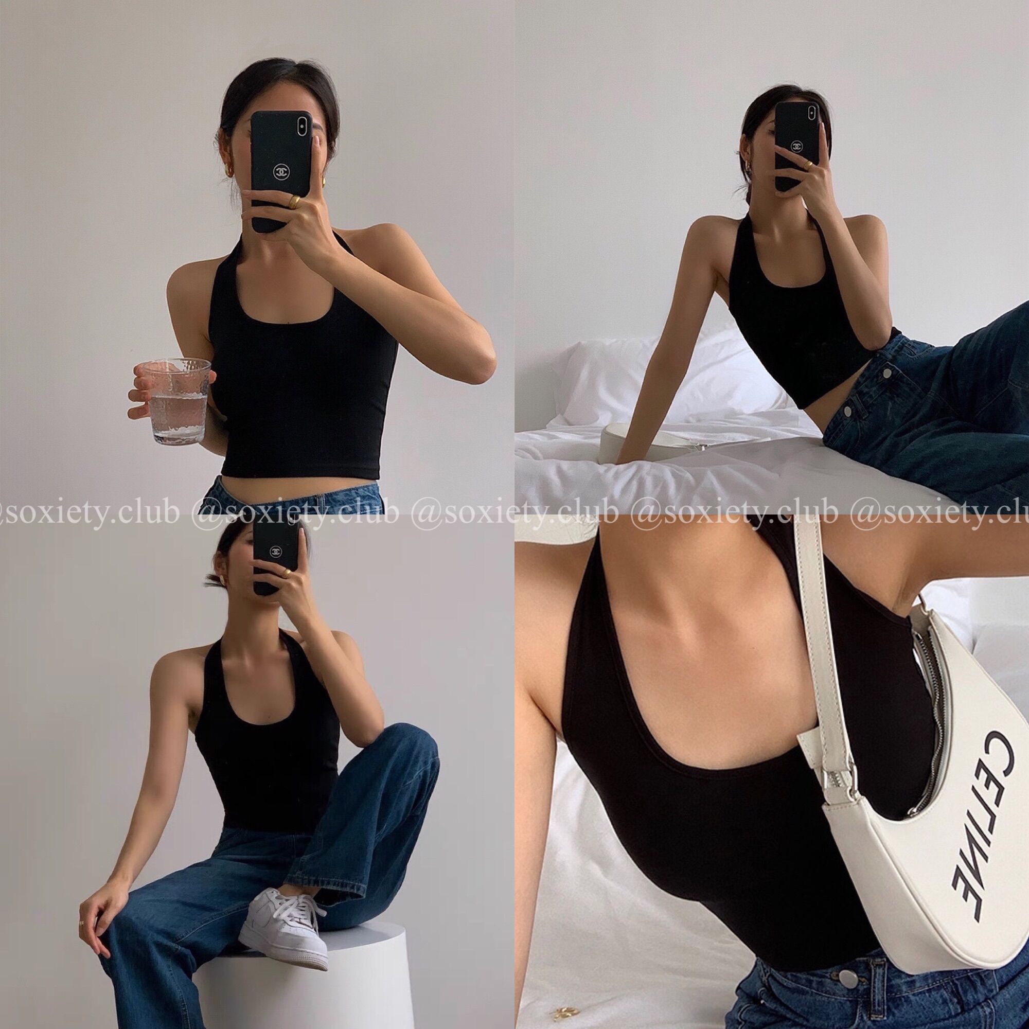 Áo yếm cổ vuông cực trendy phù hợp mùa hè 💕 A31