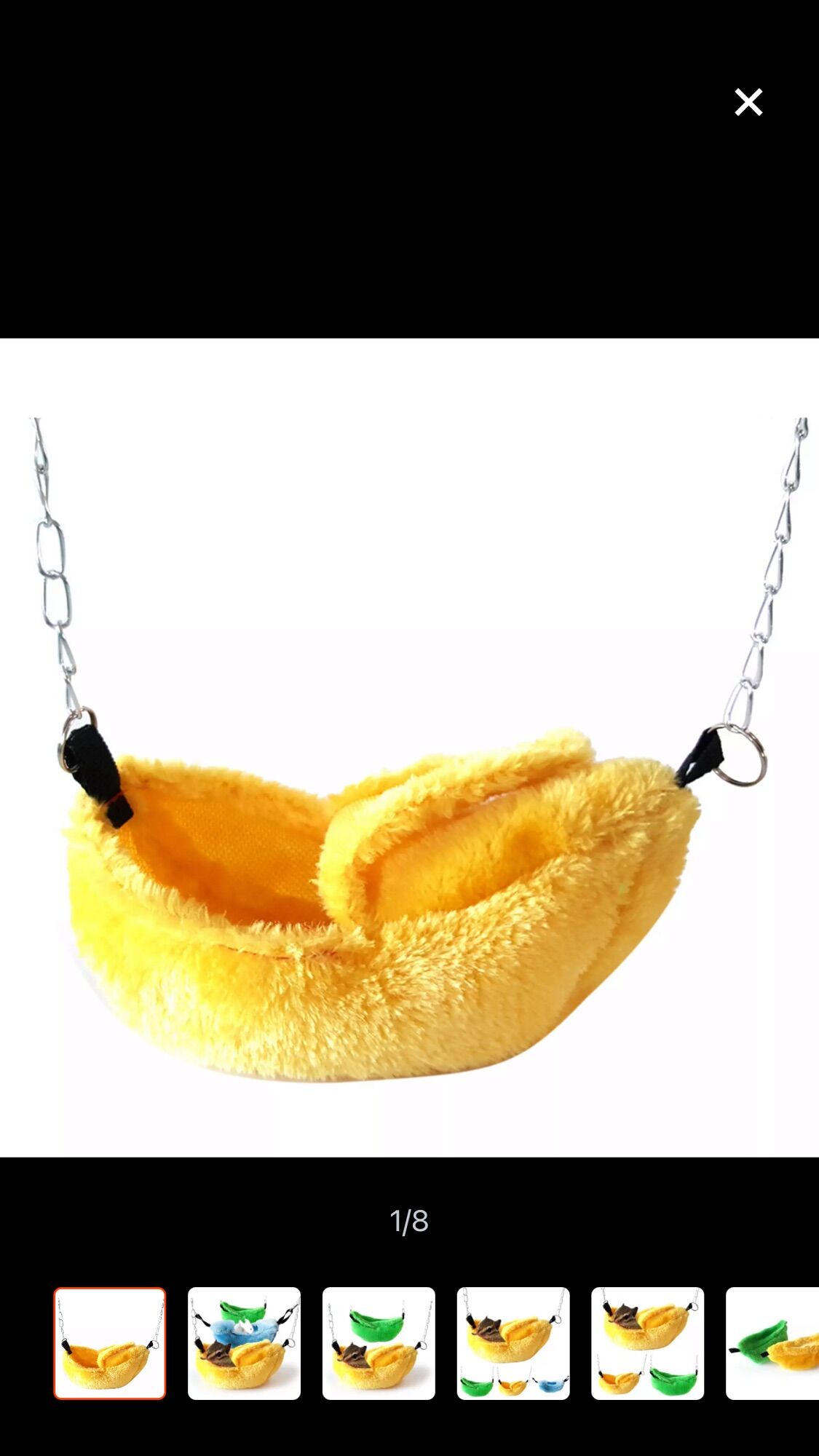 Nhà ngủ treo chuồng hình chuối cho hamster, sóc…
