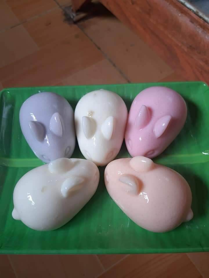 khuôn silicon 6 thỏ hoặc 6 heo (vỉ 6 con)