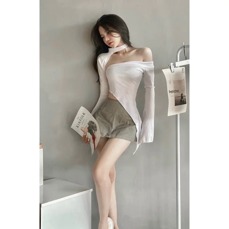 Áo thun tay dài vạt lệch tả tơi tự tin khoe cá tính cmt909