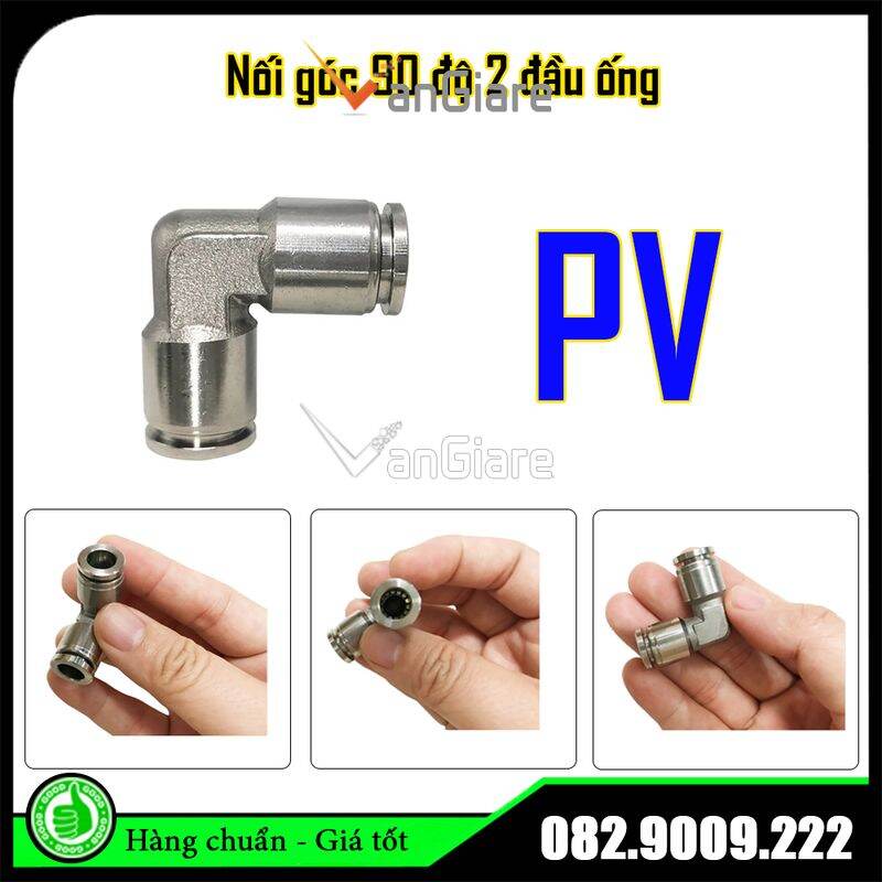 Nối PC inox - Đầu nối nhanh khí nén bằng inox 304 chia 2 3 4 ống PZA PE PU PY PG inox