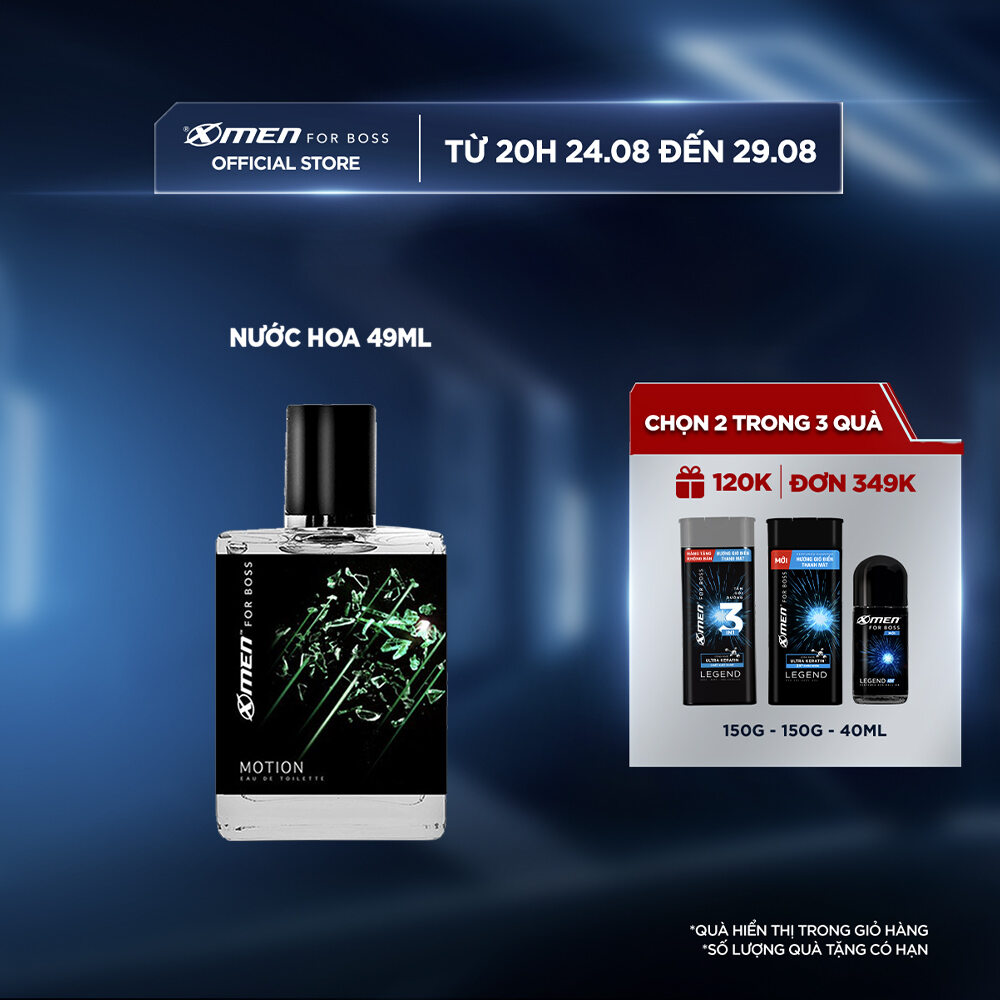 Nước hoa EDT X-Men for Boss Motion - Mùi hương năng động phóng khoáng 49ml