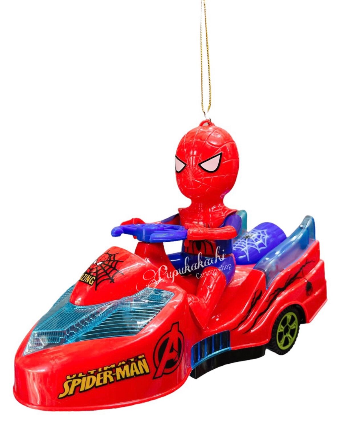 Lồng đèn trung thu pin xe ô tô cá mập/spiderman lái jetski có nhạc đèn đồ chơi cho bé