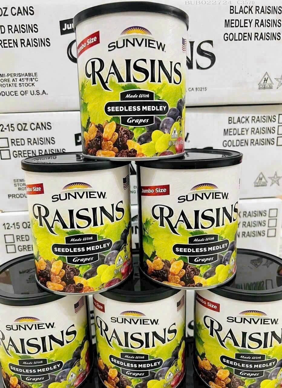 Nho khô Mỹ Sunview Raisins 425gr-date bao mới 2025