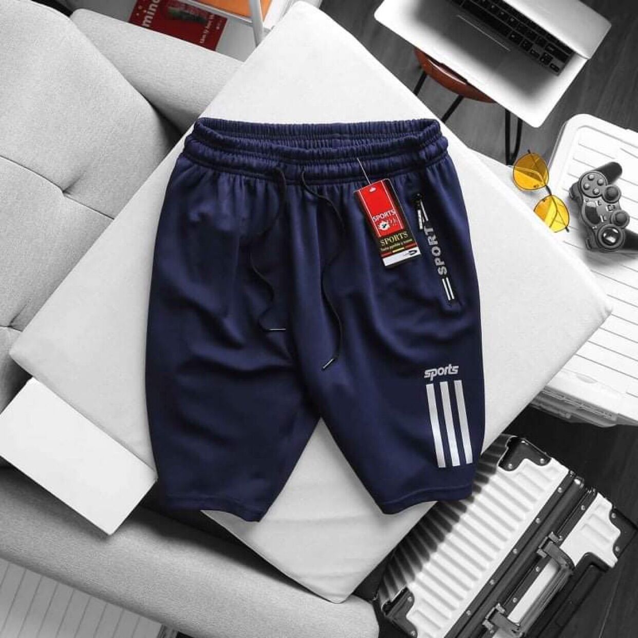 (Bigsizenam<135kg) Quần short thun nam viền chân big size