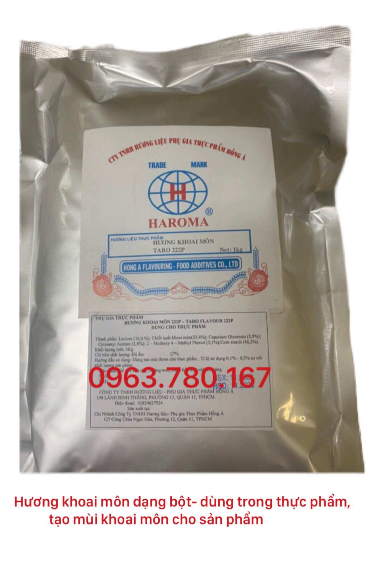 Hương khoai môn dạng bột 1kg- dùng trong thực phẩm, tạo hương khoai môn cho sản phẩm