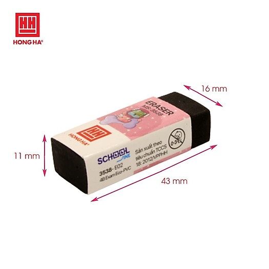 Combo 5 cục gôm đen tẩy bút chì 4B Exam E02 Hồng Hà (mã: 3538)