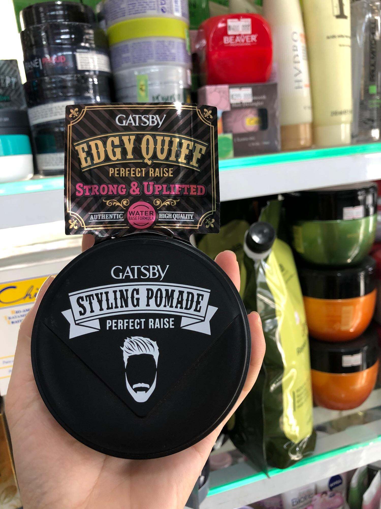 Sáp vuốt tóc GATBY STYLING POMADE màu ghi/đen 75G