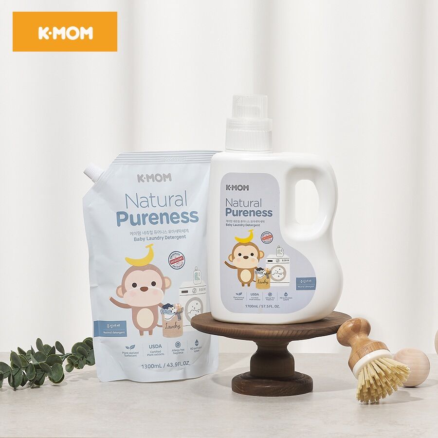 Nước giặt/ xả 1.3l thảo mộc cho bé Kmom