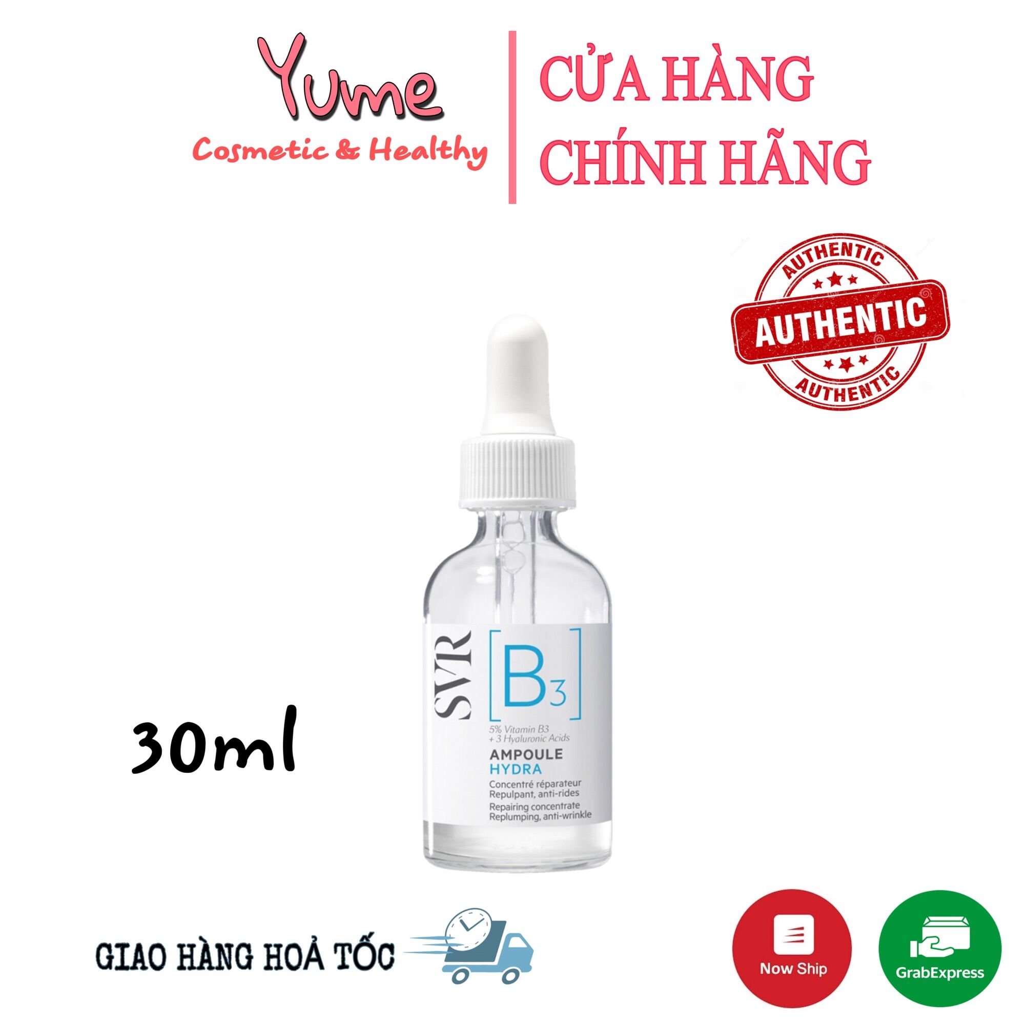 Serum cấp nước, phục hồi da SVR B3 Ampoule Hydra 30ml