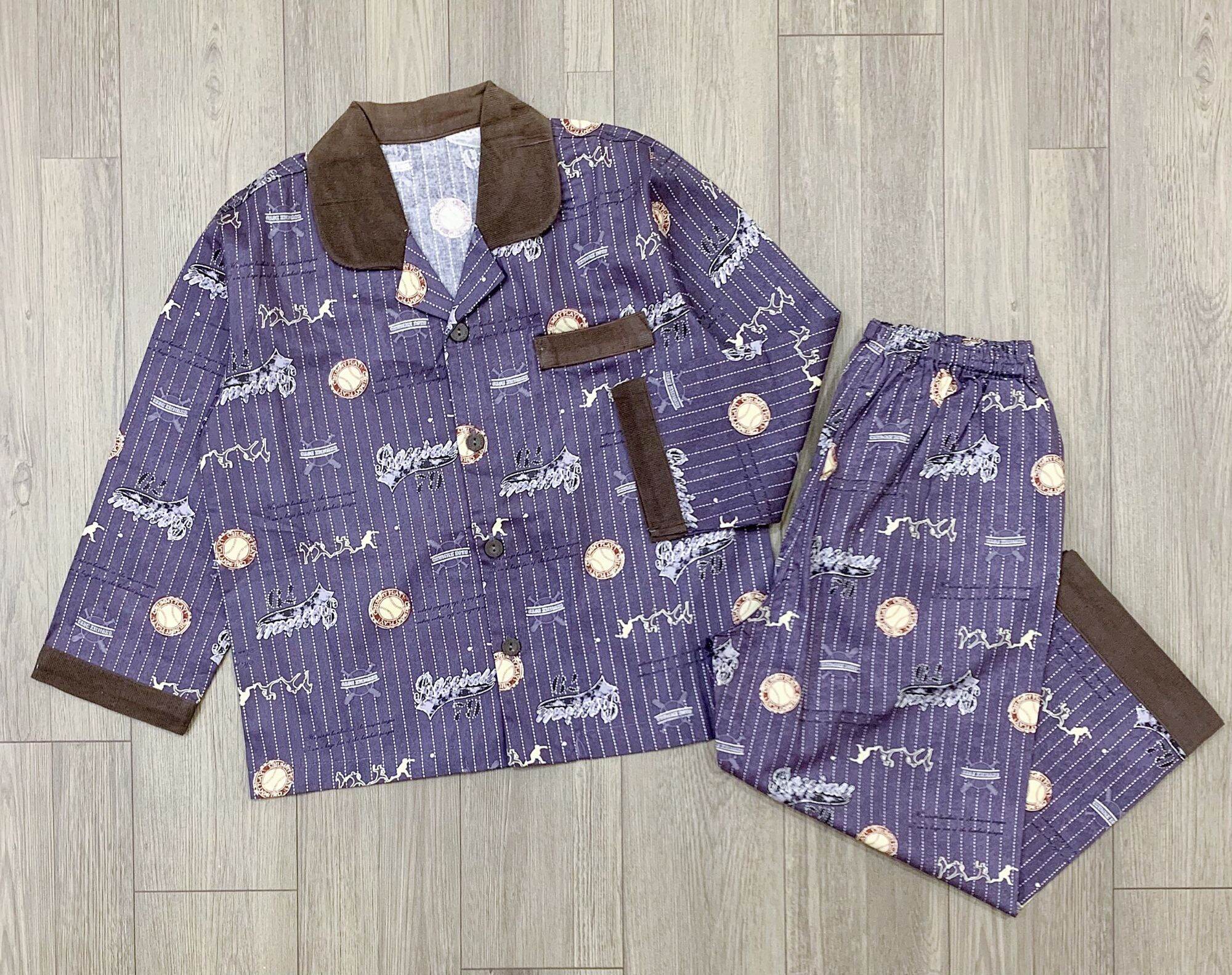 bộ pijama bé trai thô cotton mềm mịn monya