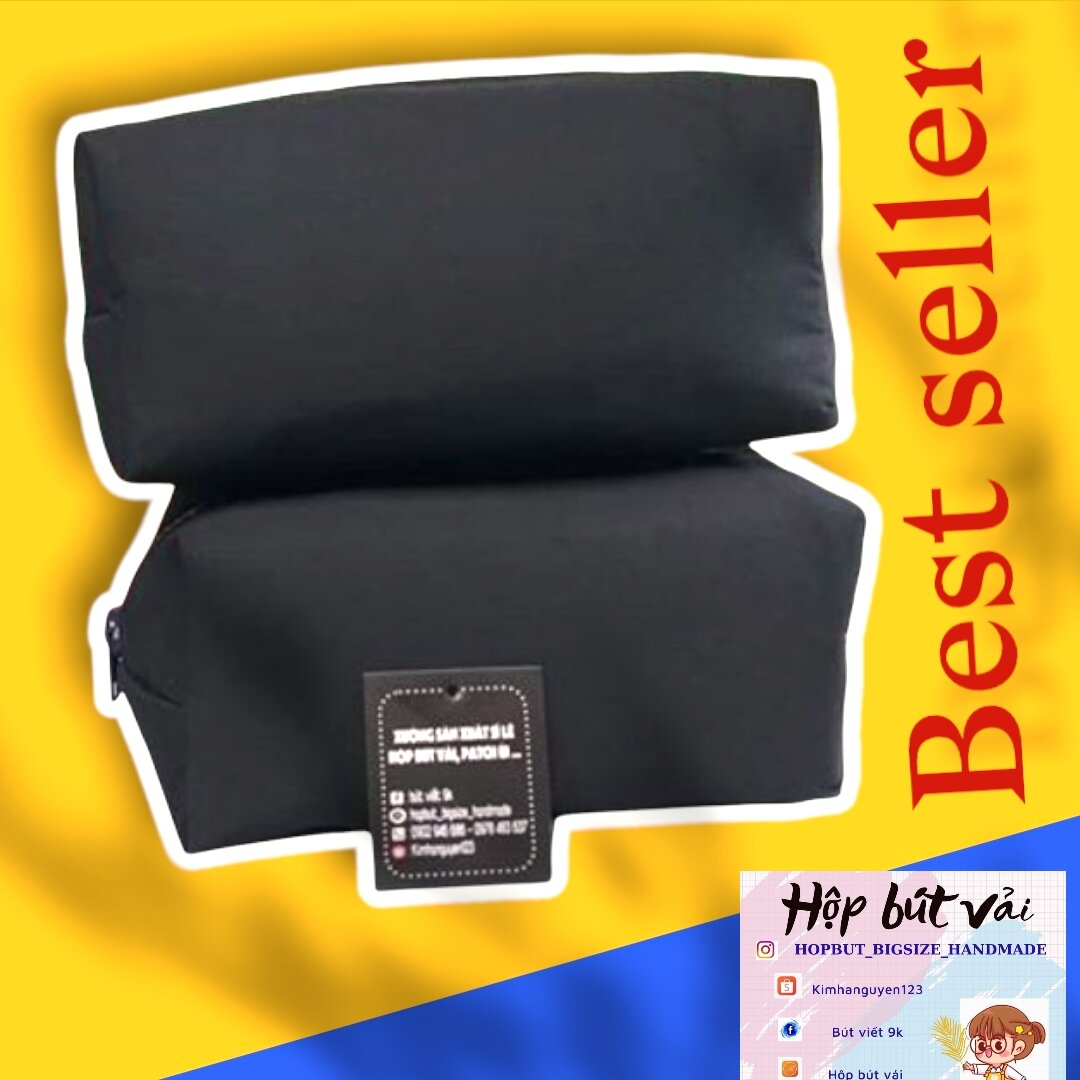 hộp bút vải full black