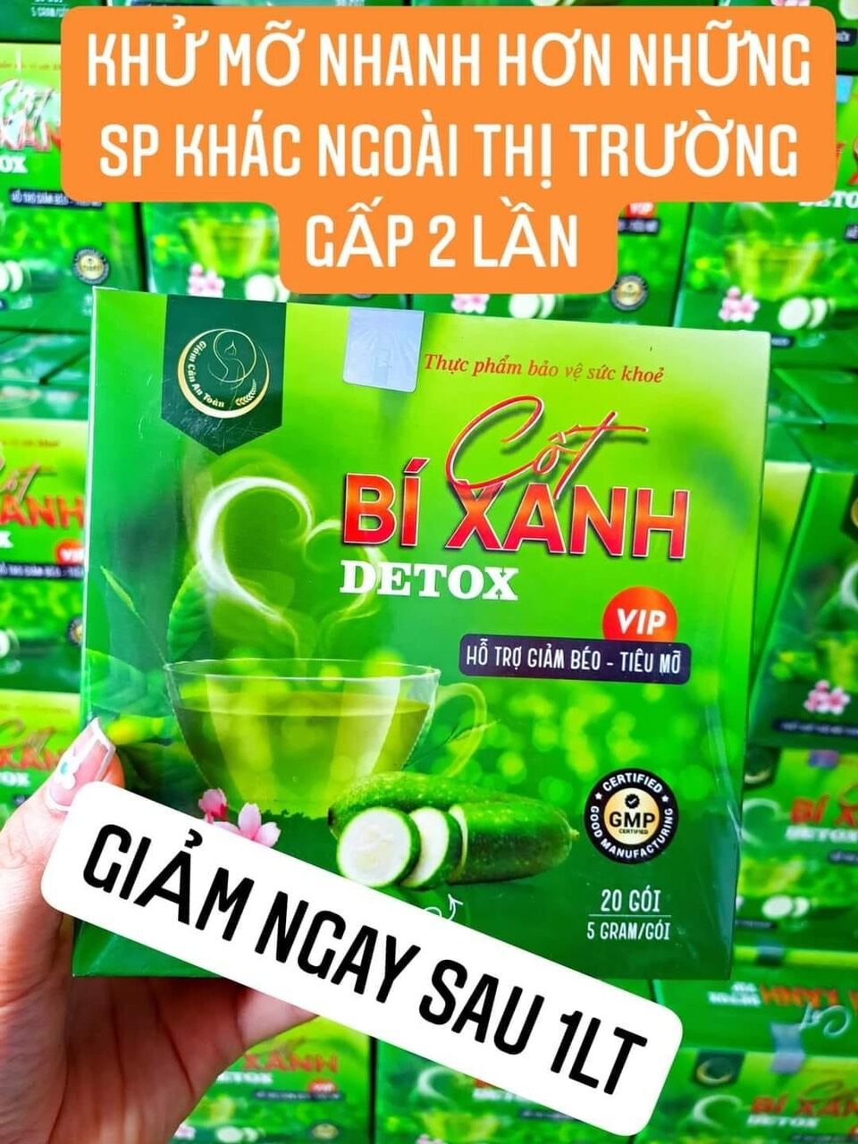 Bí xanh giảm cân Detox Giảm 10kg hộp 20g
