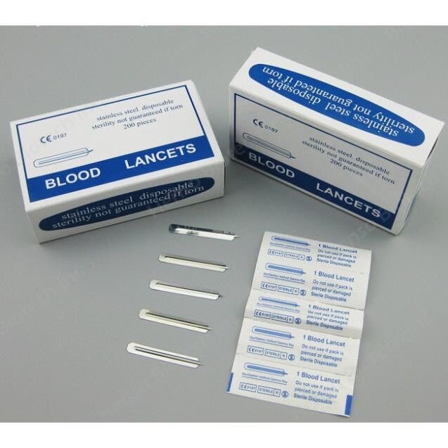 Hộp 200 kim chích mụn, kim lá lúa