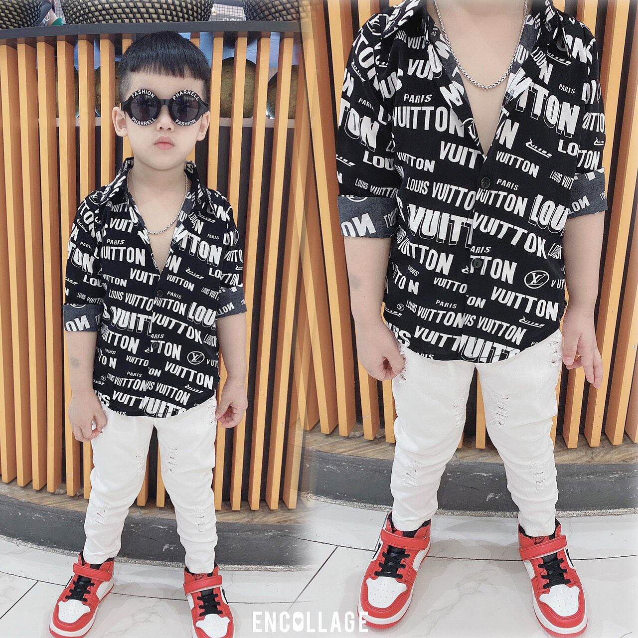 Áo sơ mi lụa mịn đẹp nhiều mẫu cho bé trai (8-18kg)
