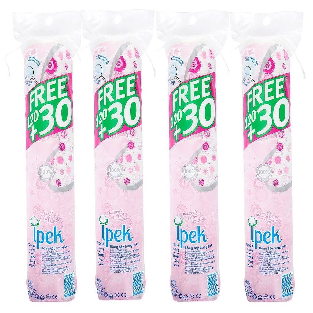 Bông tẩy trang IPEK 150 miếng thổ nhĩ kỳ