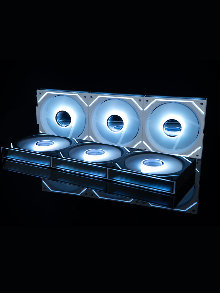 Jungle Leopard Interstellar Blocks V2 Fan Reverse Blade 12cm Trắng Hộp Đựng Máy Tính Để Bàn Quạt Arg