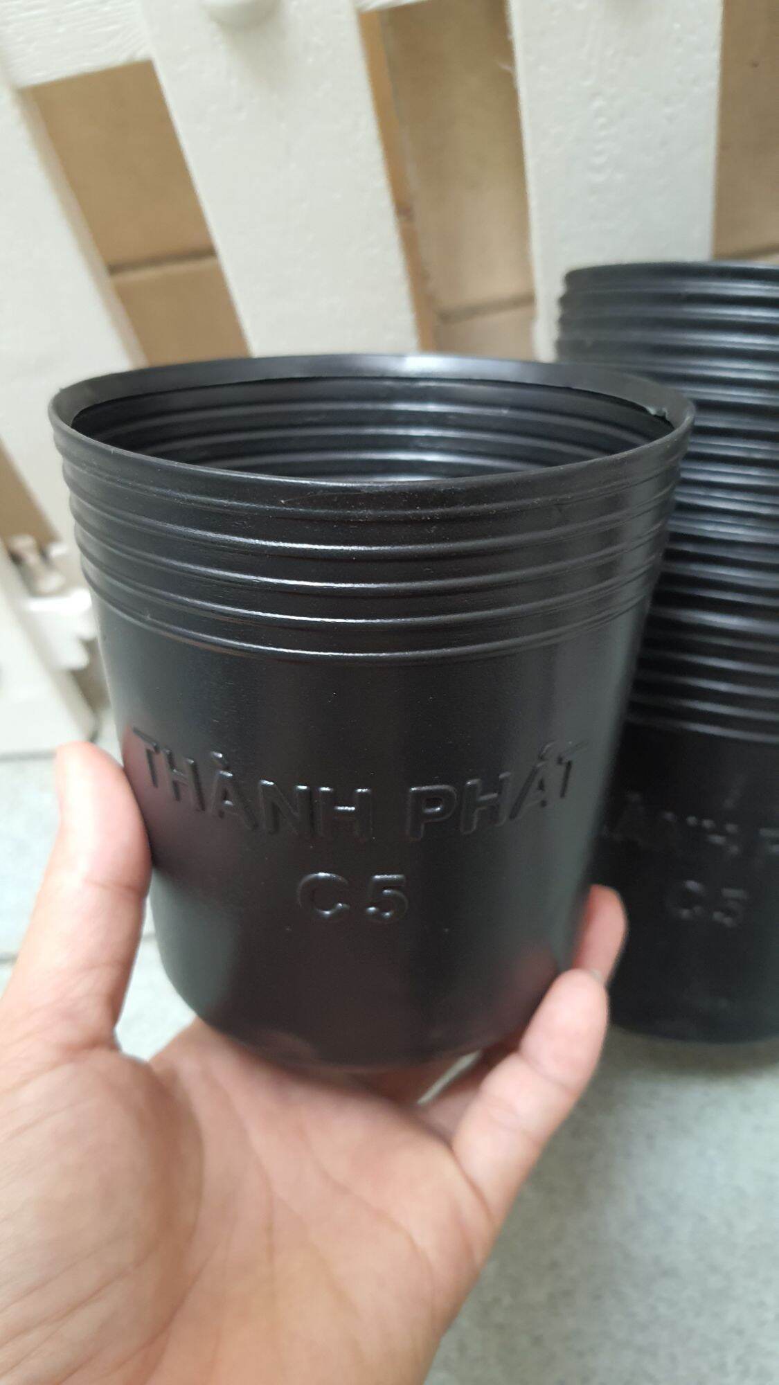 10 chậu nhựa dẻo c5 ươm cây 11x11x8cm