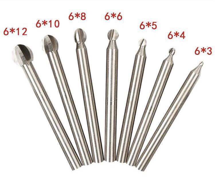 Mũi khoan khắc gỗ , mũi tạo hình , mũi tạo lũa quả đào cốt 6mm