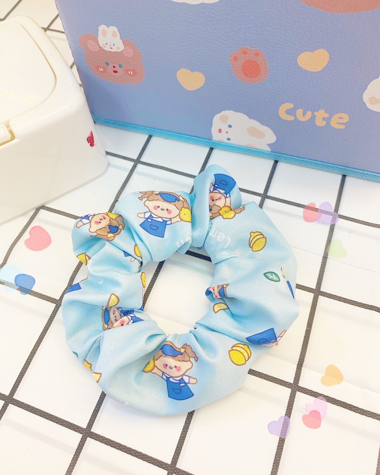 Dây buộc tóc , cột tóc vải , Scrunchies Dễ Thương Hot Hit