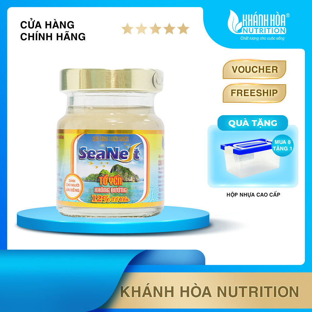 Nước Yến Sào 12% Tổ Yến Không Đường SeaNest Dành Cho Người Ăn Kiêng - Khánh Hòa Nutrition - Lọ 70ml