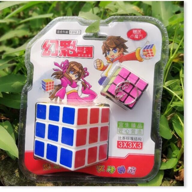 Rubik 3x3 kèm Theo Móc Khoá