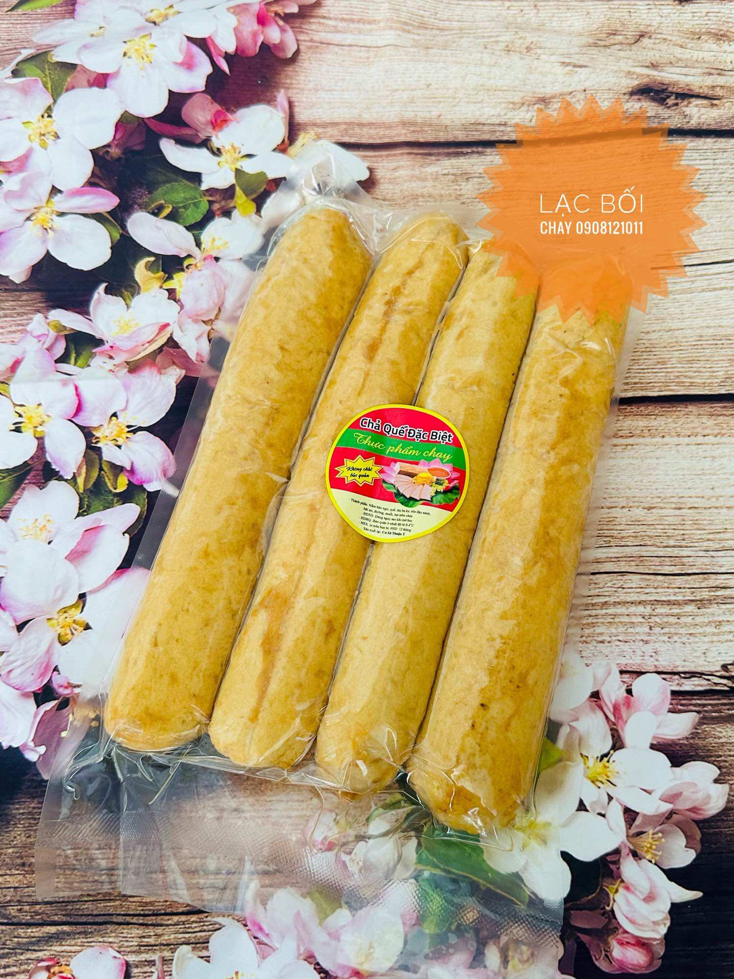 CHẢ QUẾ CÂY CHAY ĐẶC BIỆT (Bịch 1kg 4cây)/Hàng ngon loại 1/Hàng lạnh ship hỏa tốc trong kv TPHCM
