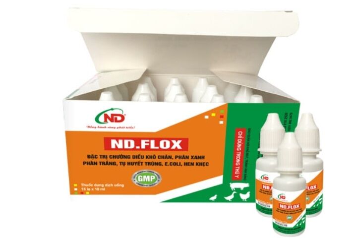 ND flox combo 15 lọ* 10ml chướng diều khô chân phân trắng, phân xanh