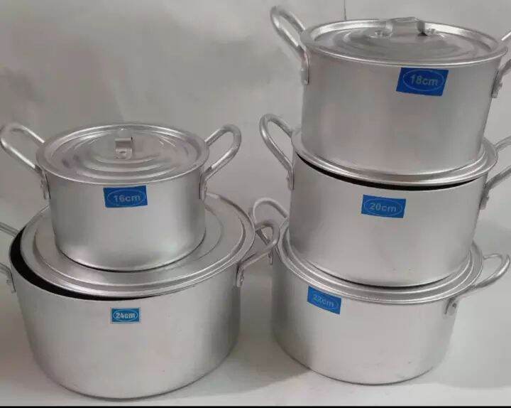 (FreeshipMAX)_(dealhot)COMBO BỘ 5 NỒI NHÔM RẤT DẦY_NHÔM RẤT DAY VÀ CHẮC CHẮN VÀ RẤT BỀN