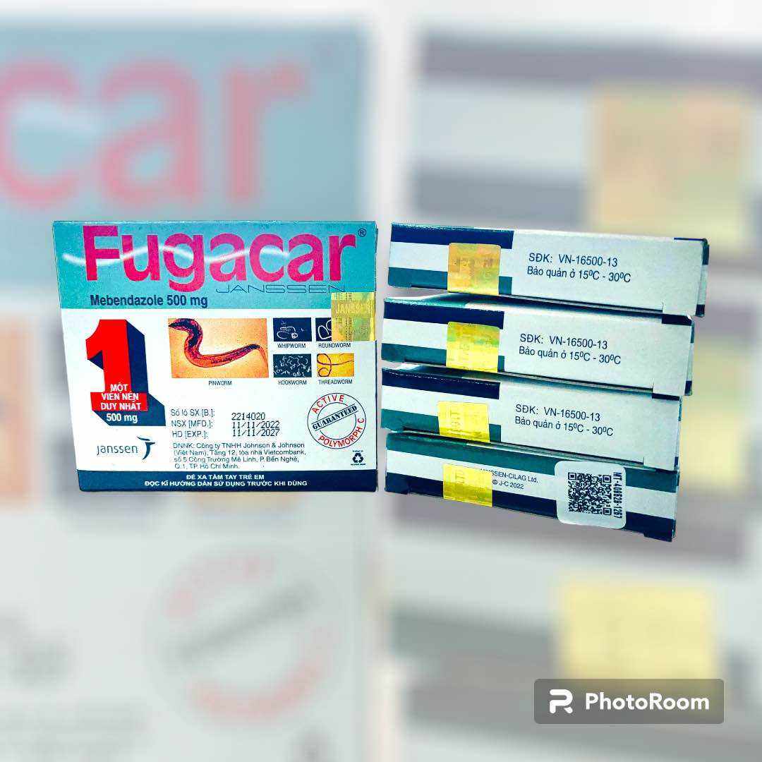 Tẩy giun Fugacar hộp 1 viên