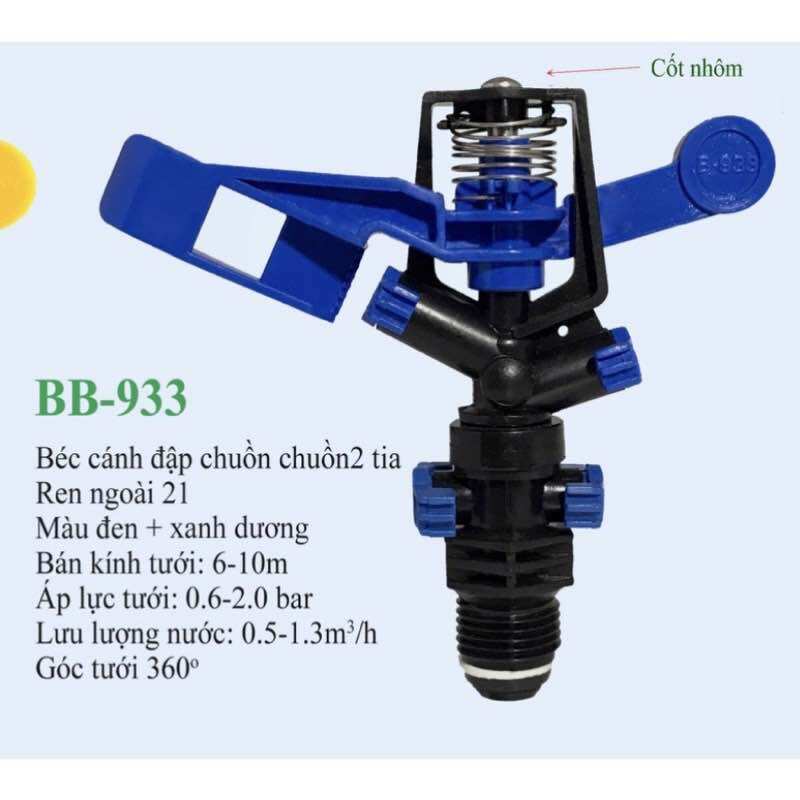 10 béc tưới phun mưa cánh đập phi 21 bb 933
