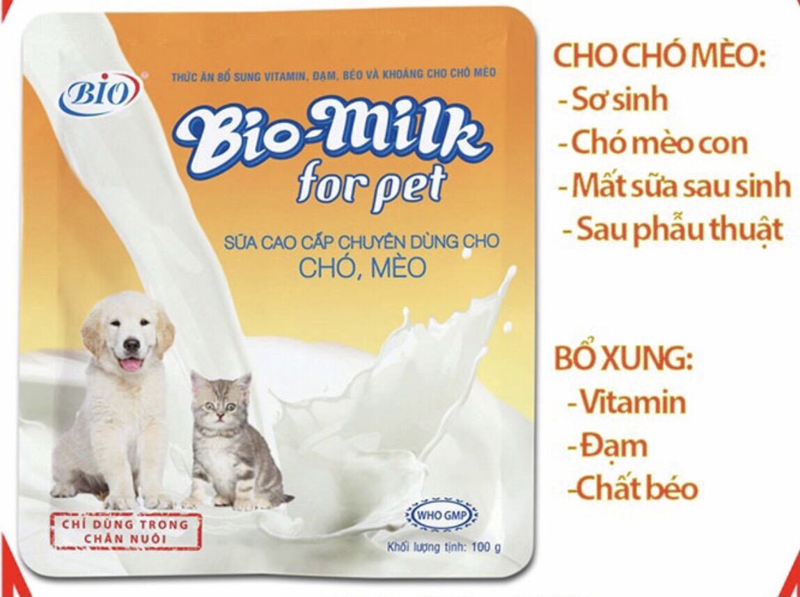 Sữa bột cho chó mèo Bio milk 100g