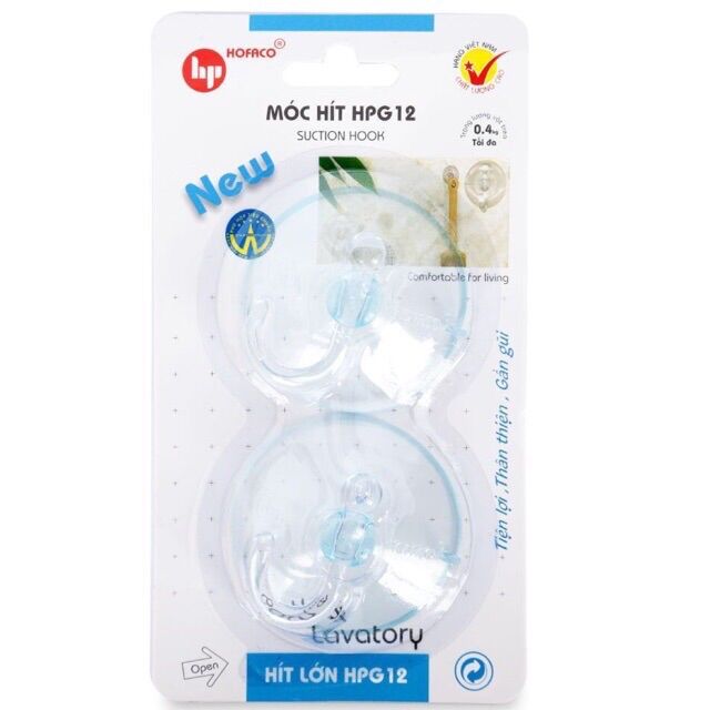 Lố 5 vĩ móc hít vĩ 2 cái nhựa cao cấp Hofaco