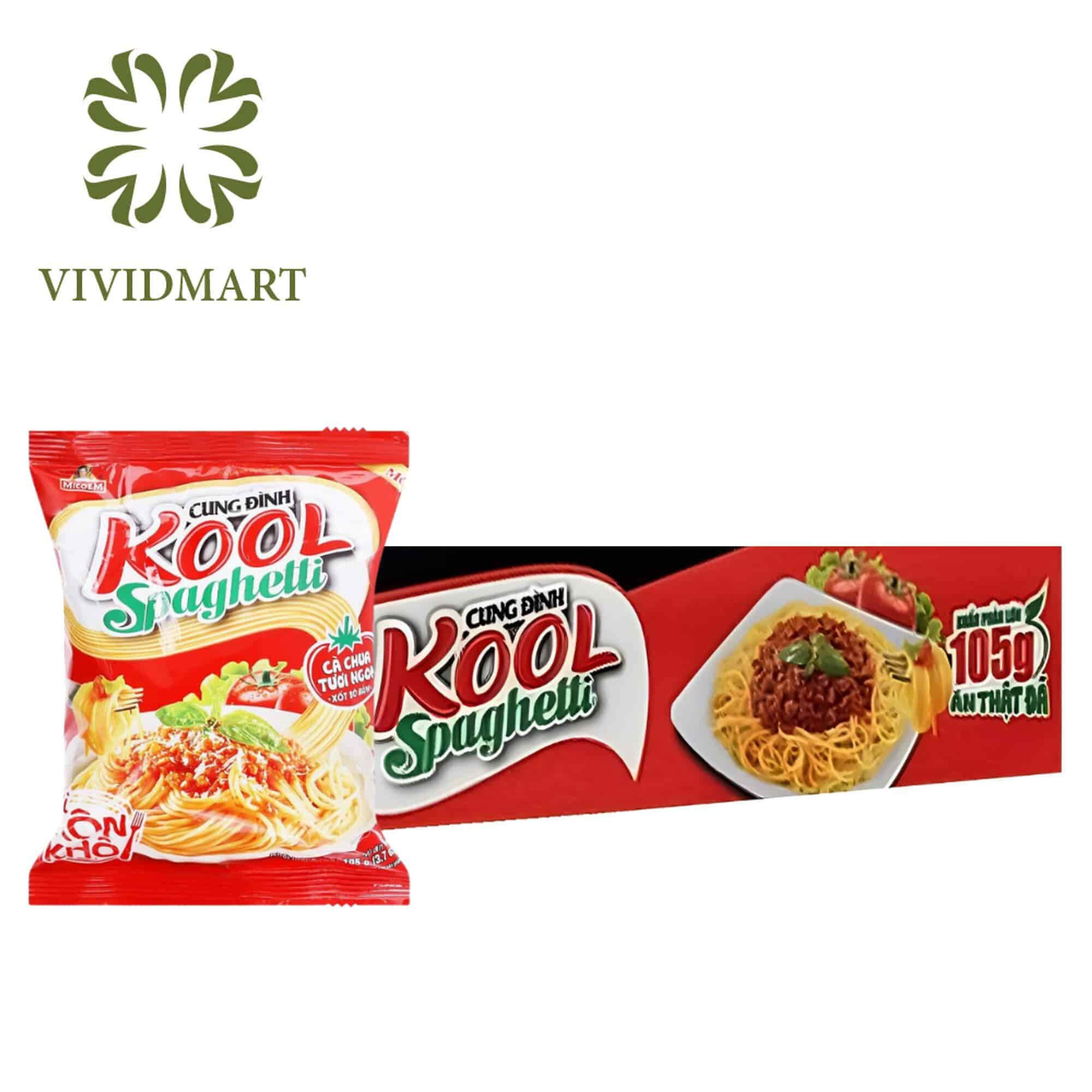 [BOX OF 30 PACKAGES] - CUNG DINH KOOL SPAGHETTI FLAVOUR (105G/PACKAGE)