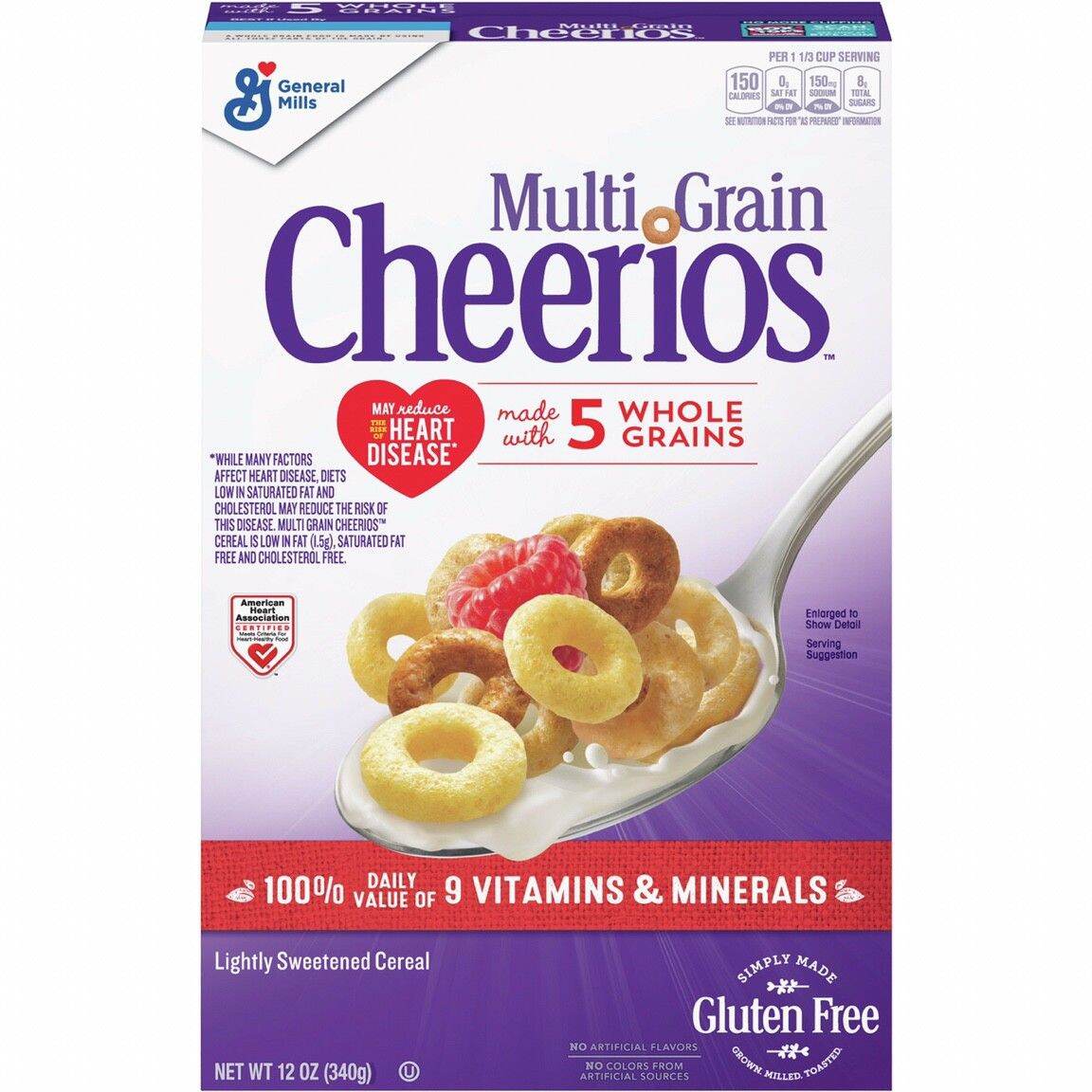 ngũ cốc 5 loại hạt hộp nhỏ Cheerios Multi Grain 255g, 340g