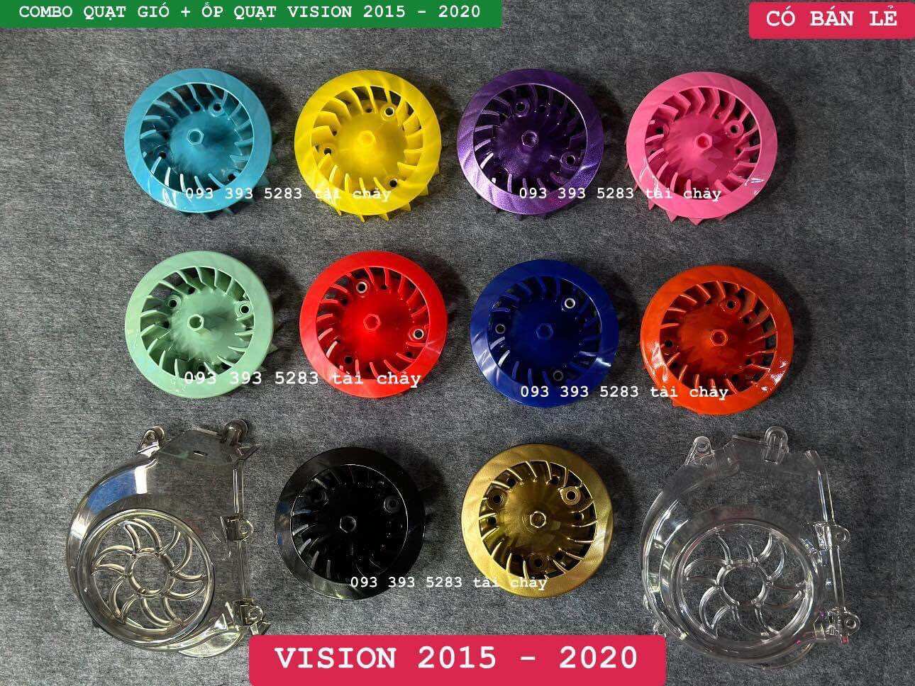 COMBO QUẠT GIÓ + ỐP QUẠT GIÓ VISION 2015 - 2020 ( CÓ BÁN LẺ )