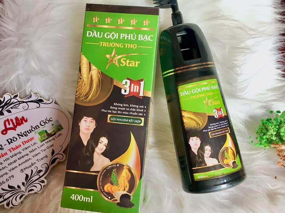 dầu gội phủ bạc Trường Thọ *star Dạ Thảo Liên