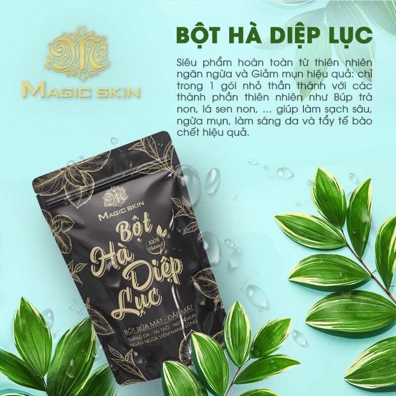 Bột hà diệp lục magic skin tặng 1 mặt nạ cừu