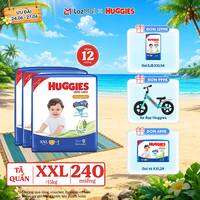 [Chỉ 25-29.06 GIẢM THÊM 90K] Combo 3 Gói Tã/bỉm quần HUGGIES SKINCARE MEGA JUMBO size XXL76+4 miếng