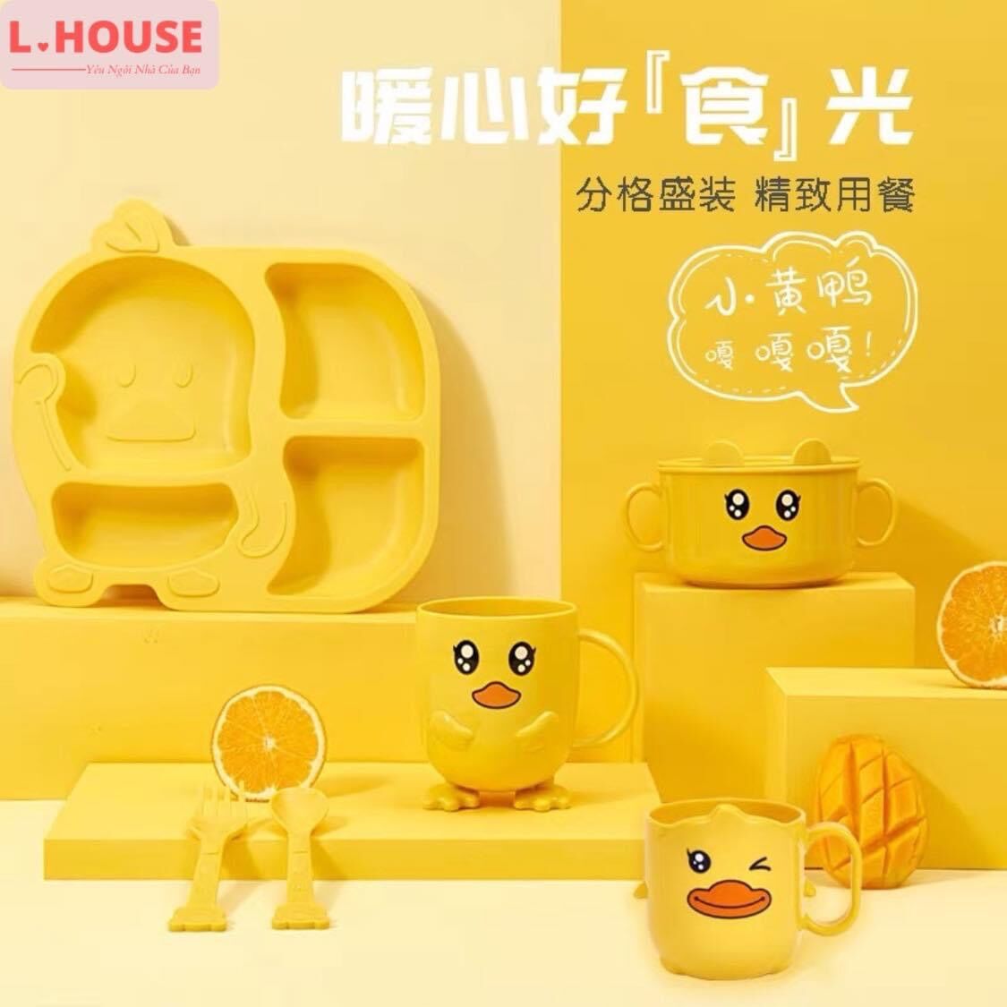 SET ĂN CƠM KHAY VỊT VÀNG ( 1 set 4 món như hình)
