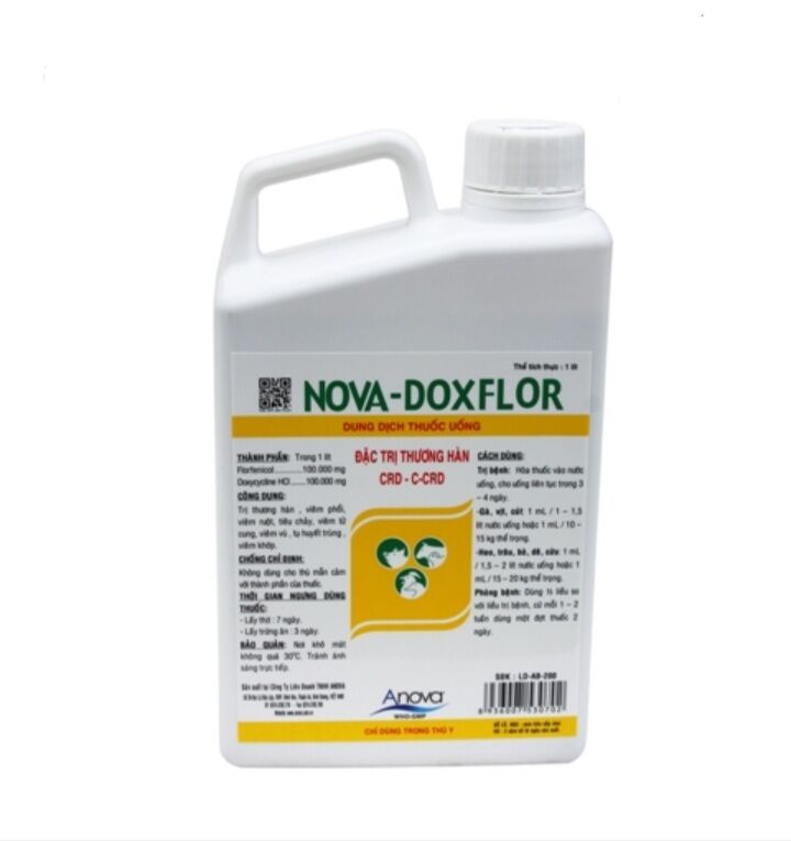Nova Doxflor 1L CRD, thương hàn thức ăn cho vật nuôi, bird feed vật nuôi