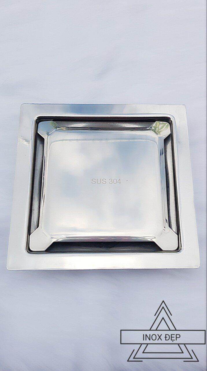 HỐ GA THOÁT SÀN NẮP VUÔNG PHẲNG BÓNG CHỐNG HÔI THÔNG MINH 24/7 INOX 304