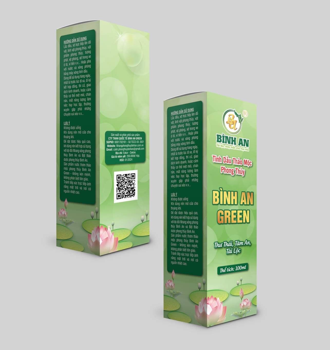 TINH DẦU THẢO MỘC PHONG THUỶ BÌNH AN GREEN