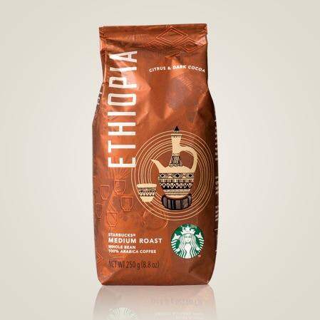 Cà phê hạt Starbucks Ethiopia 250G (100% arabica)