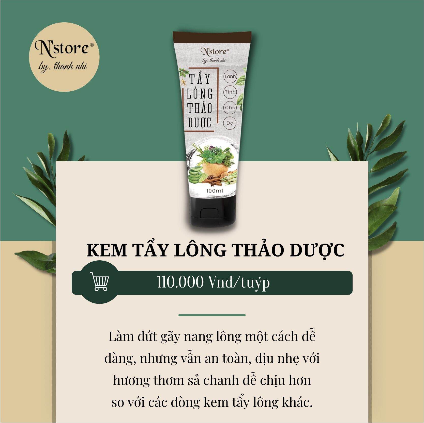 Kem Tẩy Lông Thảo Dược